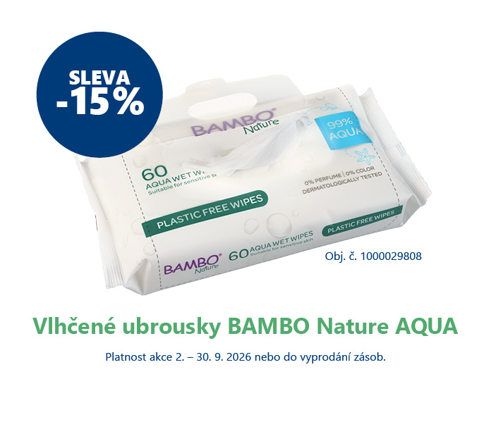 Vlhčené ubrousky BAMBO Nature AQUA v akci