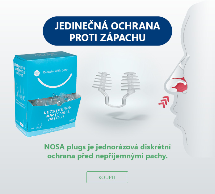 Jedinečná ochrana proti zápachu NOSA PLUGS