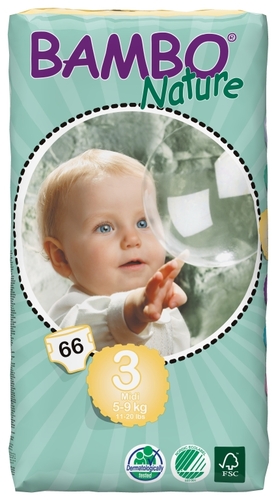 Bambo Nature 3 Midi, 66ks, pro 5-9 kg Bambo Nature 3 Midi, 66ks, pro 5-9 kg