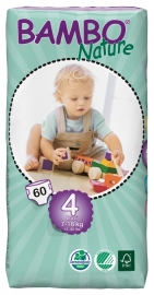 Bambo Nature 4 Maxi, 60ks, pro 7-18 kg