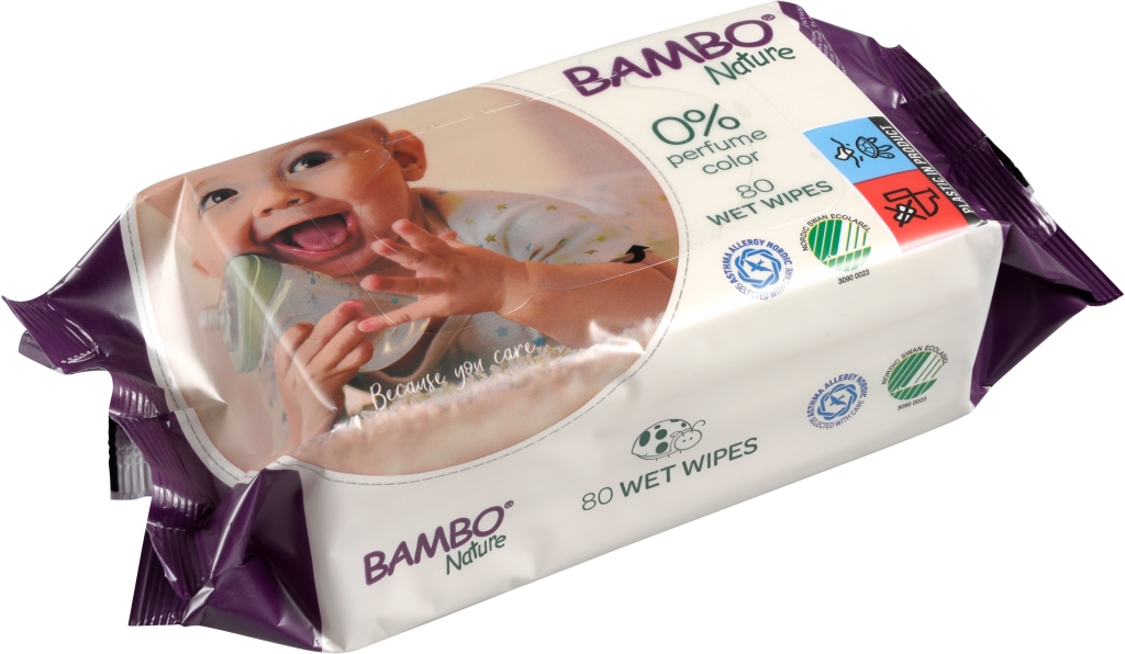 Vlhčené ubrousky Bambo Nature, 80ks Vlhčené ubrousky Bambo Nature, 80ks