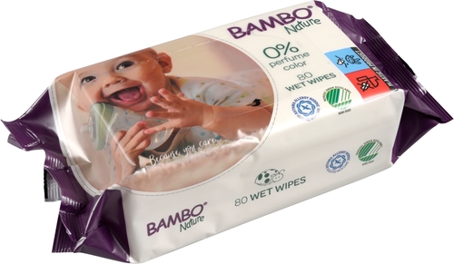 Vlhčené ubrousky Bambo Nature, 80ks Vlhčené ubrousky Bambo Nature, 80ks