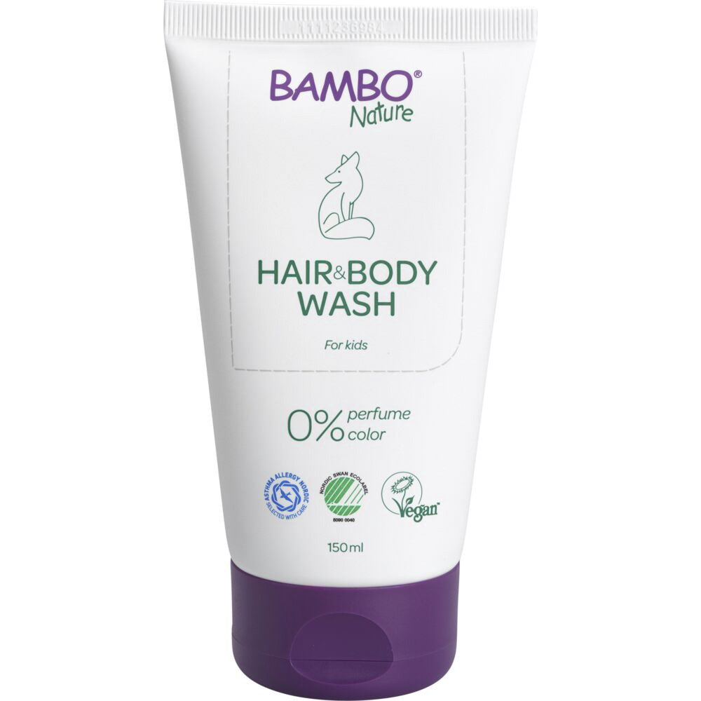 Mycí gel na vlasy a tělo Bambo Nature, 150 ml, neparfémovaný