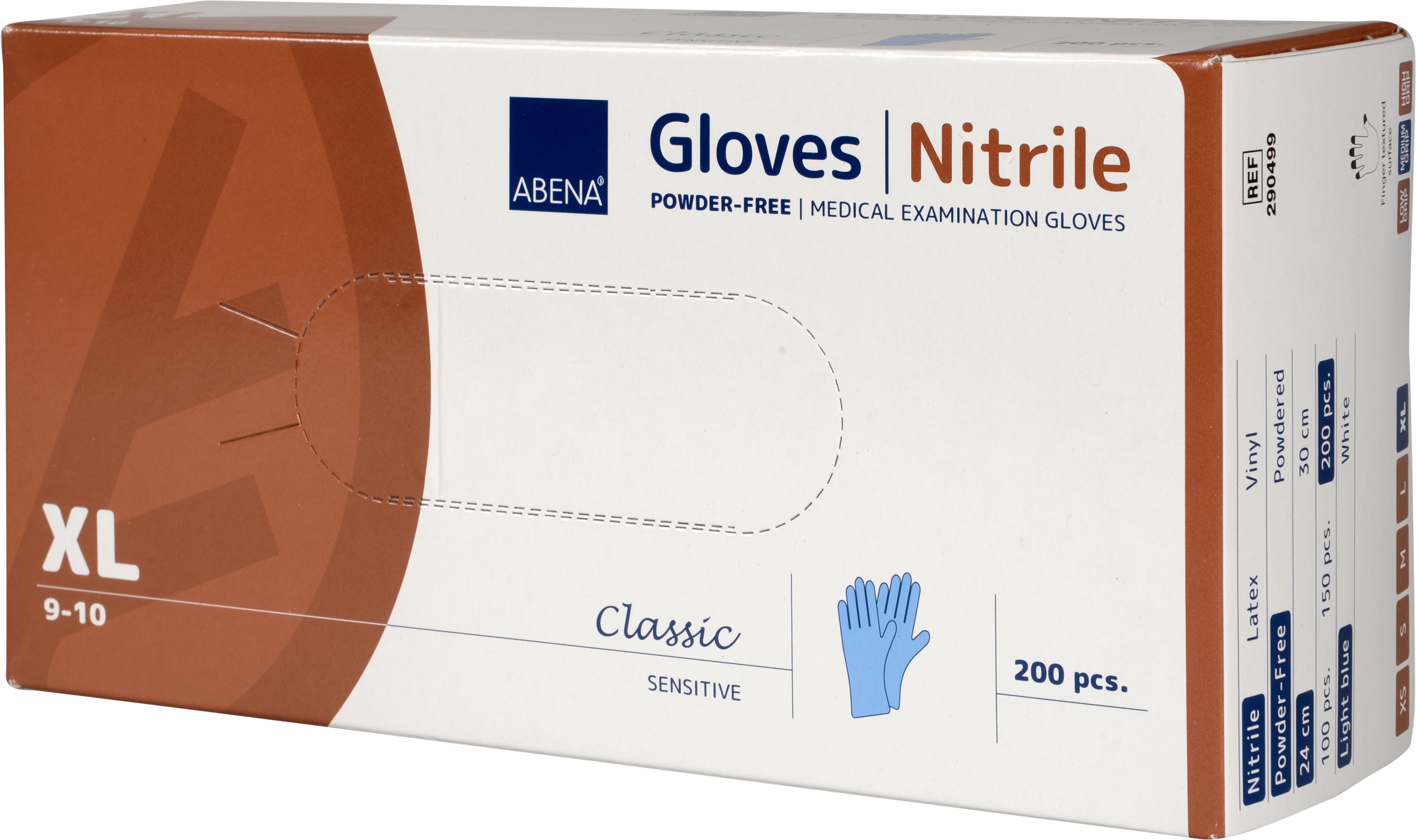 Rukavice NITRIL XL, nepudrované, modré, 200 ks/bal. Rukavice NITRIL XL, nepudrované, modré, 200 ks/bal.