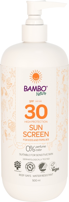 Opalovací krém pro děti SPF 30 Bambo Nature, 500 ml, neparfémovaný