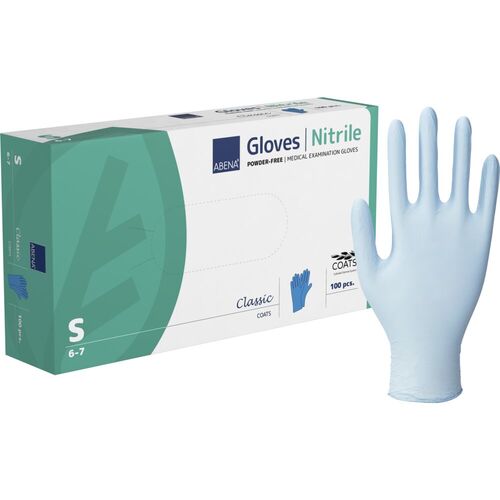 Rukavice Nitril COATS® S, nepudrované, modré