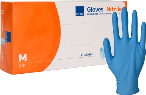 Rukavice Nitril Classic M, nepudrované, modré, 100 ks/bal. Rukavice Nitril Classic M, nepudrované, modré, 100 ks/bal.