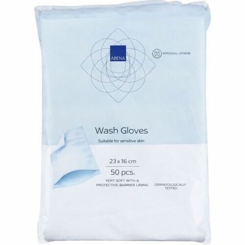 Mycí žínka s ochrannou fólií, Airlaid/PE,23x16cm