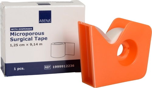 Papírová fixační páska na cívce hypoalergenní, nesterilní, 1,25cm x 9,14m