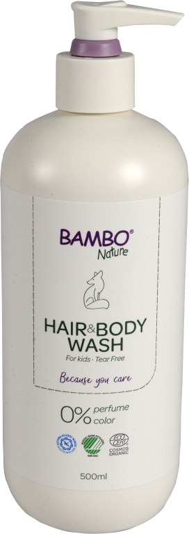 Mycí gel na vlasy a tělo Bambo Nature, 500 ml, neparfémovaný