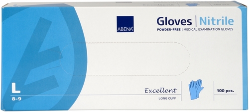 Rukavice NITRIL Excellent Long L,  nepudrované 