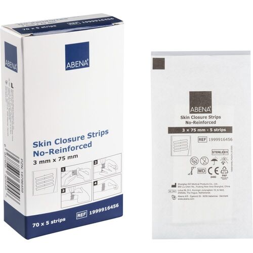 Náplast na stažení rány - strip, sterilní, 3x75mm, béžová Náplast na stažení rány - strip, sterilní, 3x75mm, béžová