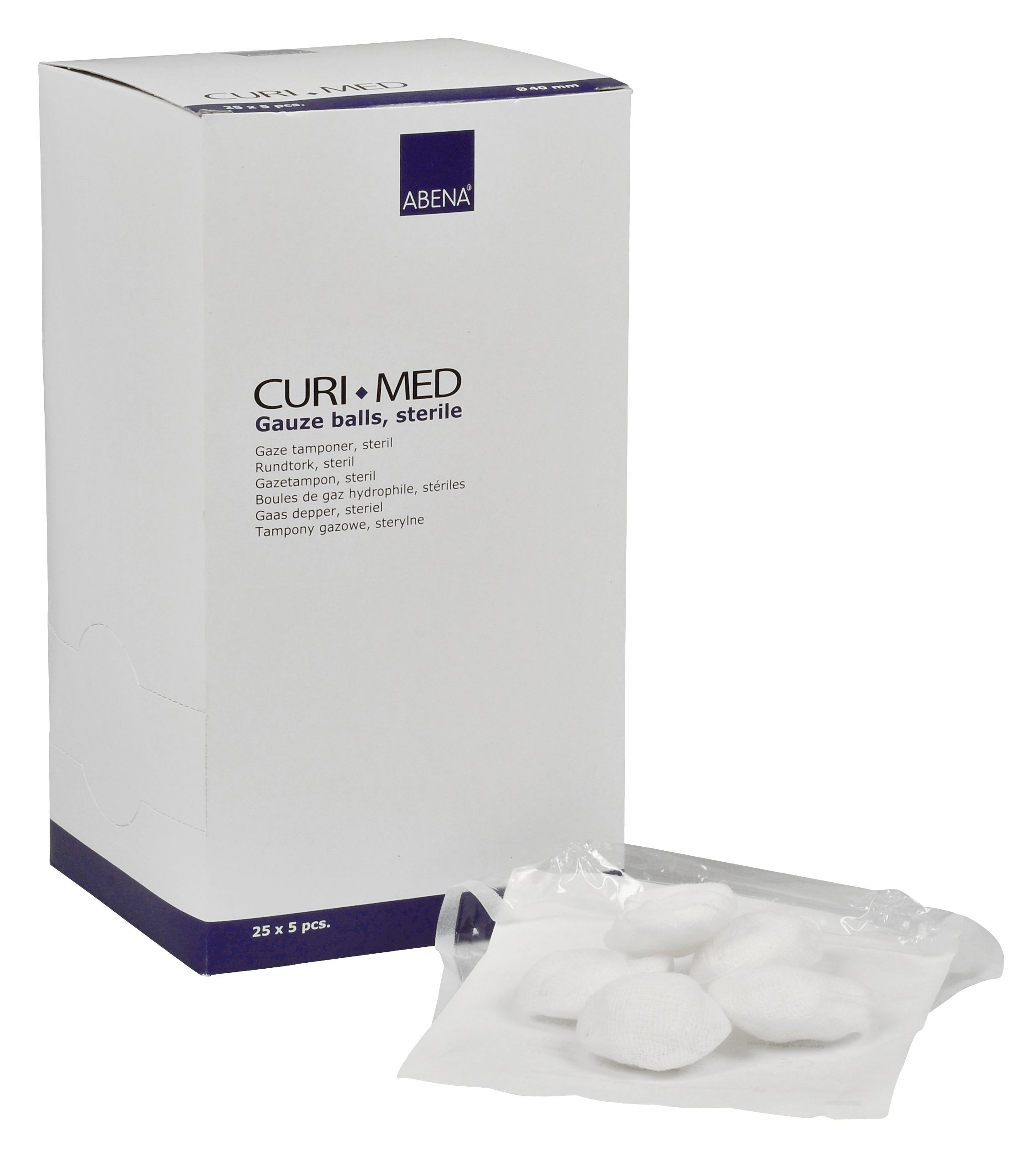Gázový tampon sterilní, č.4, O 40 mm, 125 ks/bal Gázový tampon sterilní, č.4, O 40 mm, 125 ks/bal