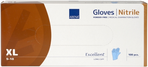 Rukavice NITRIL Excellent Long XL,  nepudrované 