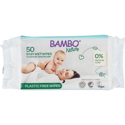 Vlhčené ubrousky Bambo Nature, 50 ks